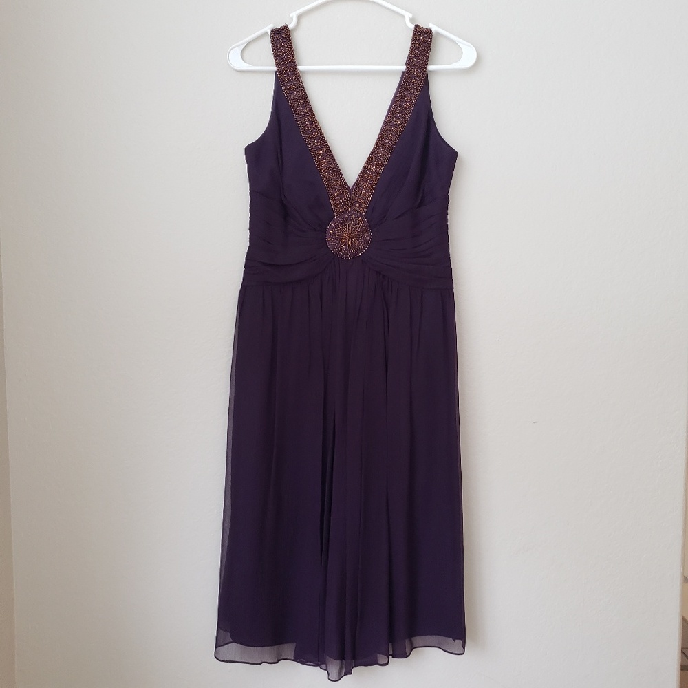 Maggy london midi silk dress size8